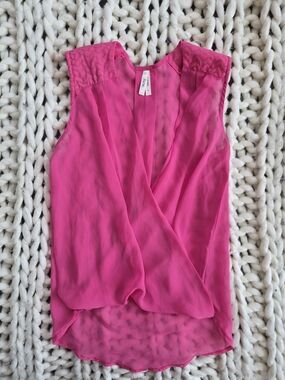 Truth Hot Pink Sleeveless Surplice Camisole